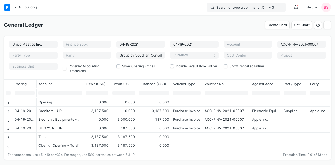 Debit Note Ledger